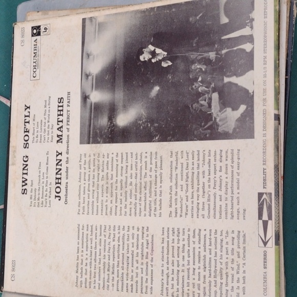 Johnny Mathis 'Swing Softly' Vinyl Record - Picture 2 of 2
